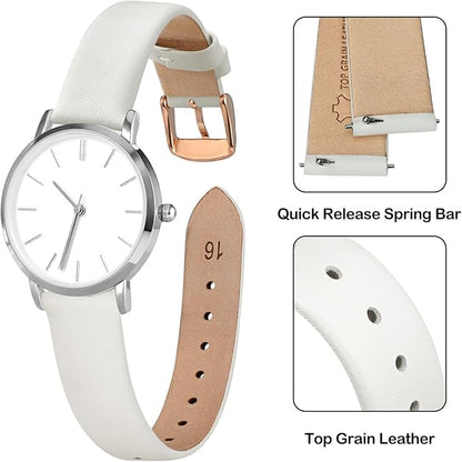 ANNEFIT Watch Bands for Men Women, Top Grain Leather Watch Strap with Quick Release, Band Width 12mm 13mm 14mm 16mm 18mm 20mm 22mm