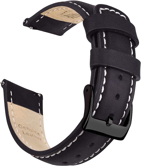 Ritche Christmas Gift Quick Release Leather Watch Bands Genuine Watch Straps for Men Women Top Grain Leather Watch Strap, White Elephant Gifts, Stocking Stuffers for Men, Father's Day gifts