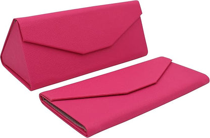Real Sic Glasses Case for Men and Women - Magnetic Folding Hard Shell Sunglass Holder - Inspired by Solid Color