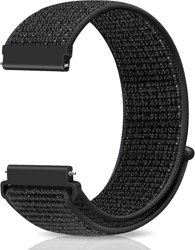 18mm Nylon Sport Quick Release Watch Bands Compatible with Garmin Venu 4 41mm/3S 41mm/Venu 2S/Vivoactive 4S/Vivomove 3S/Active S/Forerunner 265S(42mm)/255S/Fossil Women's Gen 6 42mm/5E 42mm Women Men