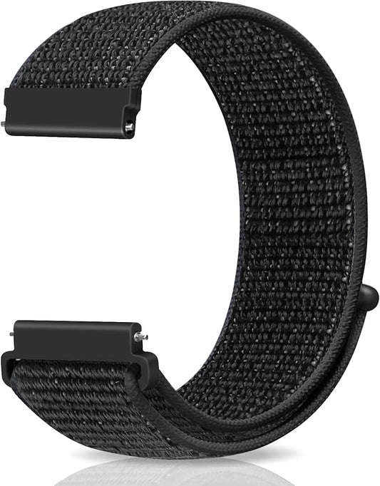 20mm Nylon Quick Release Band Compatible with Samsung Galaxy Watch 7 6 5 4 40mm 44mm/Garmin Vívoactive 6/5/3/3 Music/Forerunner 570 42mm/55/158/165/245/645/Amazift Active 2/Active/T-Rex 3 Pro 44mm