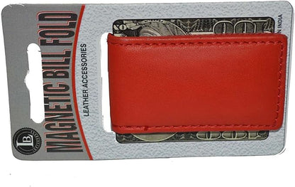 LB LEATHERBOSS Men's New Leather Strong Magnetic Money Clip