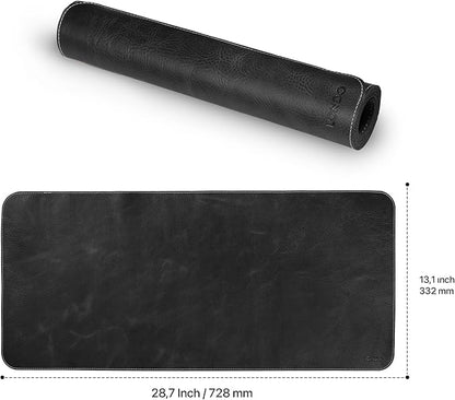 Londo Top Grain Leather Extended Mouse Pad – Large Desk Mat for Office & Gaming, Smooth Writing Surface, Non-Slip Base, Durable & Stylish Workspace Accessory