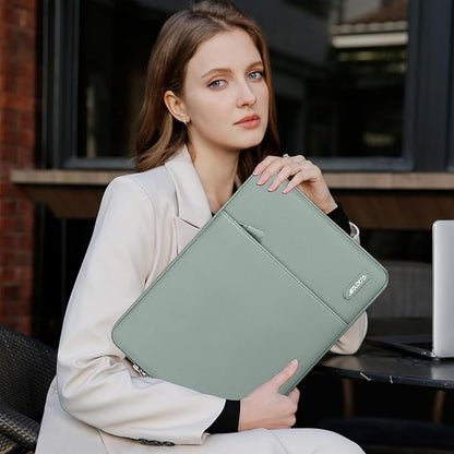 MOSISO Laptop Case 13 inch, Laptop Sleeve Compatible with MacBook Neo/Air/Pro 13 inch with A18/M5/M4/M3/M2/M1 Chip 2026-2016, Polyester Vertical Computer Sleeve Bag with Pocket, Antique Green