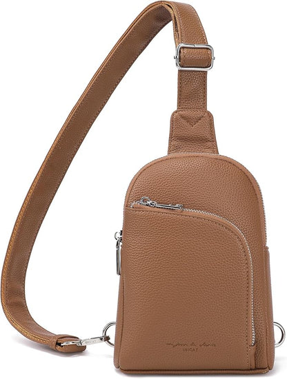 INICAT RFID Blocking Sling Bag, Anti Theft Crossbody Bag for Women, Travel Fanny Pack Style Purse, Vegan Leather