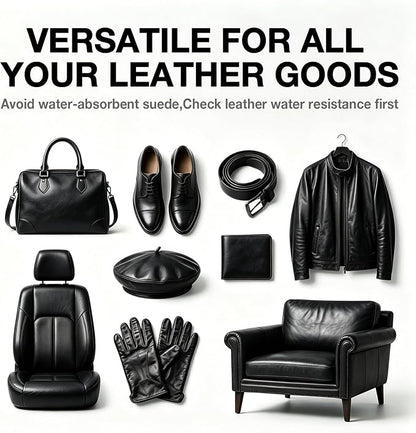 Black Leather Repair Kit, Leather Recoloring Balm – Restore & Repair Faded Leather on Couches, Car Seats, Shoes & Furniture | Leather Color Restorer & Conditioner | Easy DIY Application