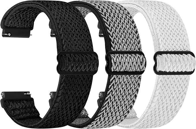 TumpCez Quick Release Watch Band - Choice of Width -18mm 19mm 20mm 22mm 24mm Watch Bands, Solo Loop Adjustable Elastic Nylon Watch Straps Replacement Wristband for Men Women