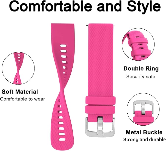 GEAK Compatible with Garmin vivoactive 5 Watch Bands for Women,20mm Quick Release Silicone Replacement for Vivoactive 3 Watch Band/Vivoactive 3 Music/Garmin Venu Sq/Venu/Forerunner 645/245 Smartwatch