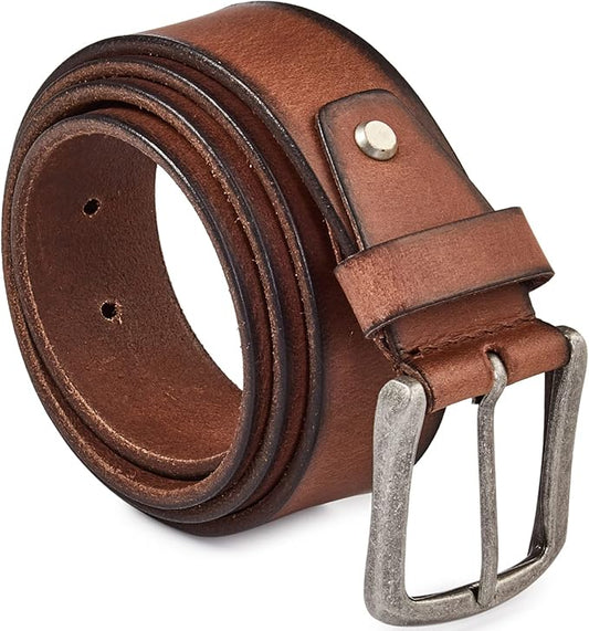 Real Full Grain Harness Cow Leather Belt for Men 38mm Width Casual Retro look Vintage style Handmade Valentine Gift