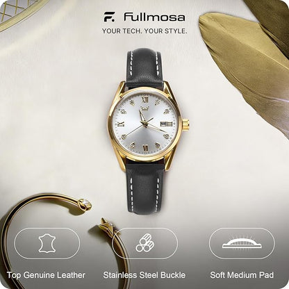 Fullmosa Watch Band, Quick Release Leather Watch Strap for Men Women, Replacement Bands Width 12mm 14mm 16mm 18mm 19mm 20mm 21mm 22mm 24mm