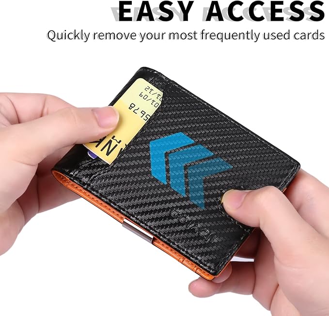 Slim Money Clip Wallet for Men RFID Blocking Bifold Minimalist Front Pocket Wallet, Credit Card Holder for Men Gift