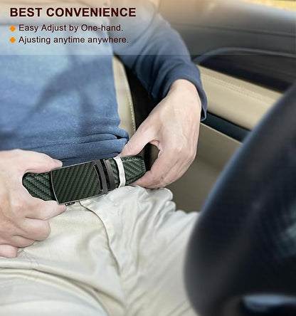 KEMISANT Belt Men, Sliding Ratchet Belt Genuine Leather For Gift Mens Dress Pants Oxfords,Size Adjustable