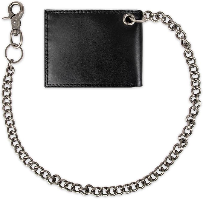Dickies Men's RFID Everyday Leather Bifold Chain Wallet Black