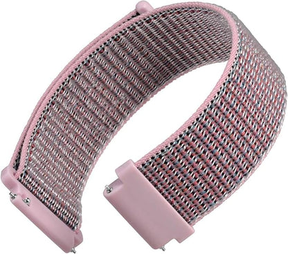 WOCCI 18mm Adjustable Nylon Watch Band, Quick Release Sport Loop Strap (Sand Pink)