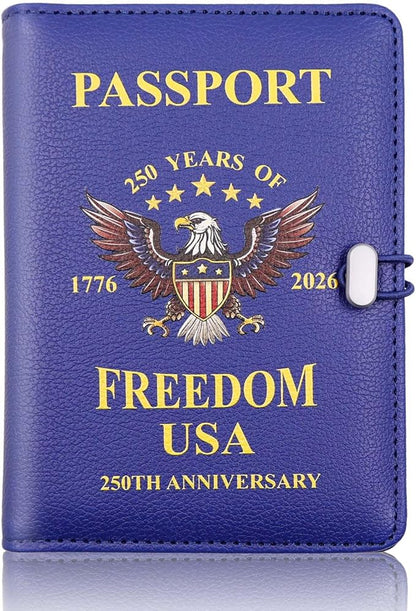 Melsbrinna Premium Leather Passport Holder Covers Case, Waterproof Rfid Blocking Travel Wallet Passport Holder with Pen Holder, Cute Passport Book for Women/Men