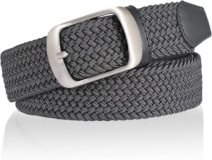 XZQTIVE Braided Belt Stretch Belt for Men and Women Multicolored Woven Golf Belt Elastic Jean Belts