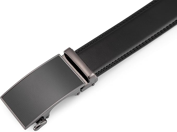 Lingli Men's Belt,Ratchet Dress Belt with Automatic Buckle Brown/Black-Trim to Fit-35mm wide