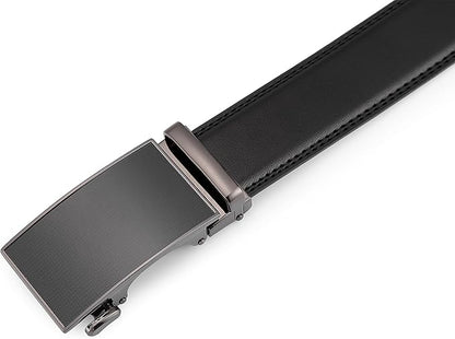 Lingli Men's Belt,Ratchet Dress Belt with Automatic Buckle Brown/Black-Trim to Fit-35mm wide