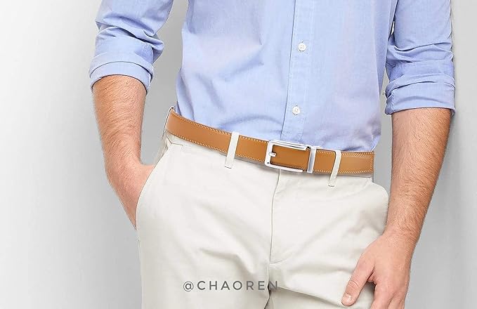 CHAOREN Click Belts for Men - Mens Ratchet Belt 1 3/8" for Dress Pants - Perfect Companion to Men's Oxfords