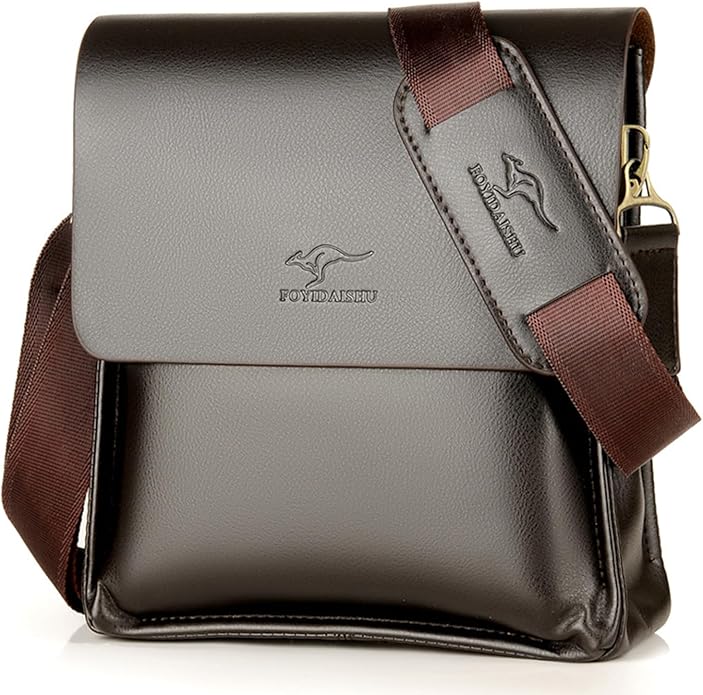 Mens Crossbody Bag, Leather Messenger Shoulder Bag for Women Men Purse Travel Work Business | Leather, Messenger, Purse, Travel, Work, Business