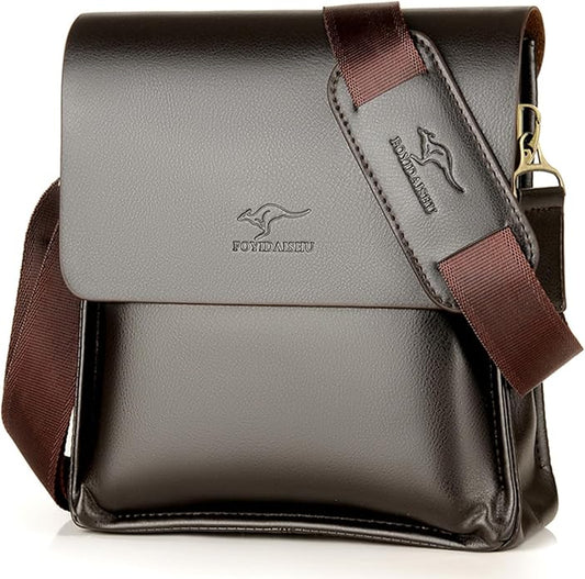 Mens Crossbody Bag, Leather Messenger Shoulder Bag for Women Men Purse Travel Work Business | Leather, Messenger, Purse, Travel, Work, Business