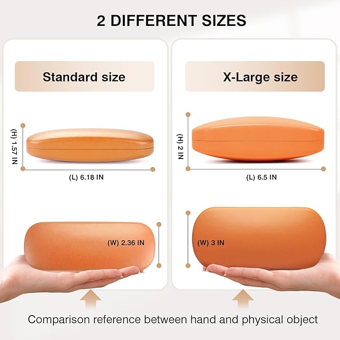 Marvolia Glasses Case Hard Shell - PU Leather Eyeglass Cases Eyeglasses Case for Sunglasses Eye Glasses Cases