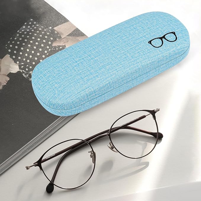 RayLove 3-Pack Hard Shell Eyeglasses Case Large Reading Glasses Hard Case