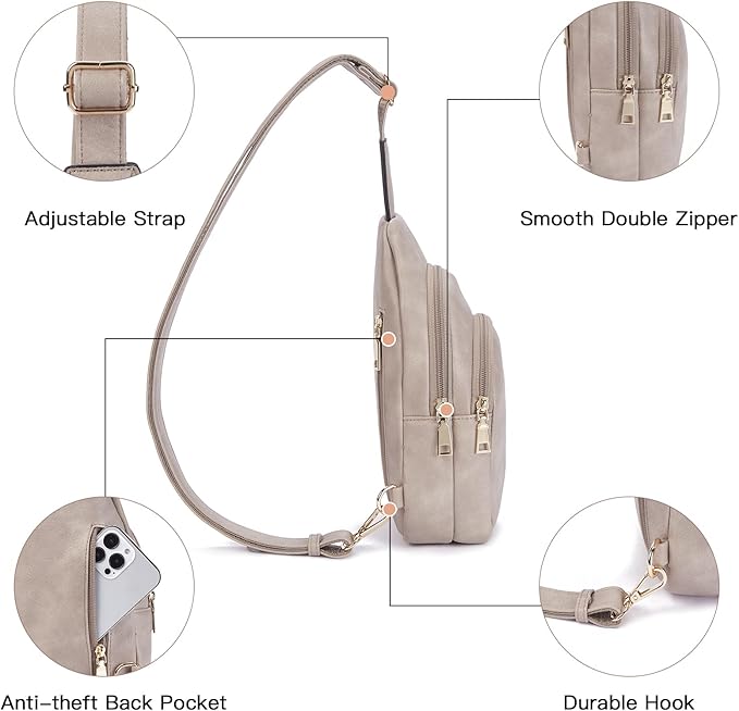 Telena Crossbody Bags for Women Leather Cross Body Sling Bag for Woman Travel