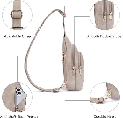 Telena Crossbody Bags for Women Leather Cross Body Sling Bag for Woman Travel