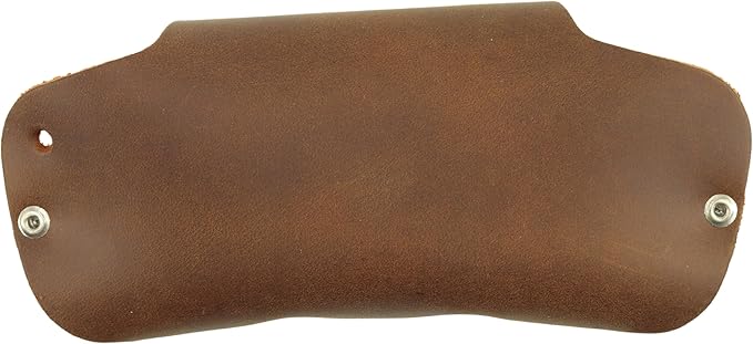 Toprank Leather Eyeglass Case - Handmade Slim Sunglasses Holder, Genuine and Universal Fit for Men and Women