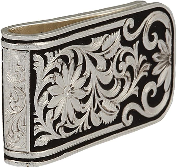 Montana Silversmiths Made in the USA Western Lifestyle Money Clip (LeatherCut Bitterroot)