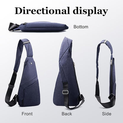 Anti-Theft Sling Bag for Women and Men, Lightweight Crossbody Bag with Hidden Pocket for Travel Hiking Casual Daily