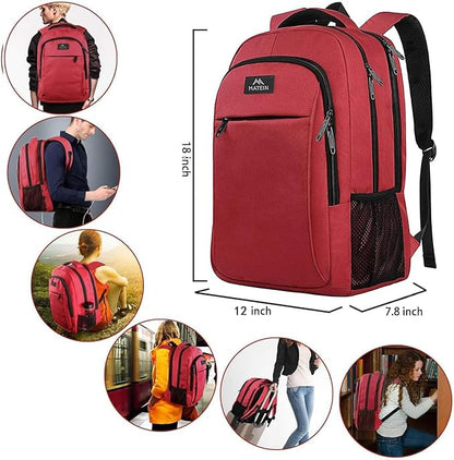 MATEIN Laptop Backpack for Womens, School Backpack with USB Port for Student Supplies and College Accessories, Water Resistant Travel Daypack Cute Book Bag for Teens and Ladies Fit 15.6 In Computer