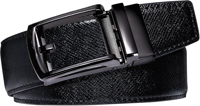 Dubulle Men's Ratchet Belt Gold/Black/Red/Green/Blue/White Automatic Buckle Business Casual Belt Gift - Adjustable Fit