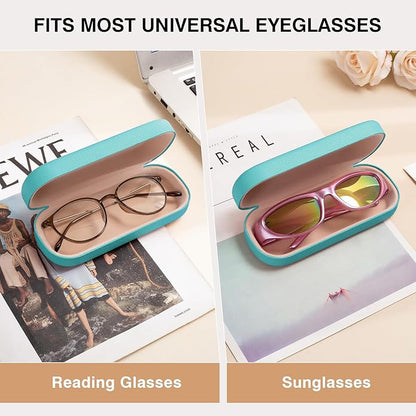 Marvolia Glasses Case Large Hard Shell Eyeglasses Case PU Leather Protective Case for Sunglasses Eyeglasses