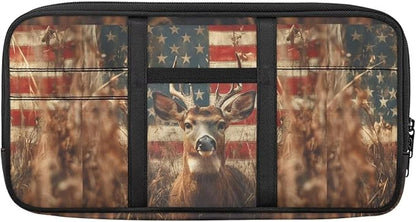 Deer Print Car Sun Visor Organizer 11.81 x 5.9 Inch Car Storage Pouch Holder Multi-Pocket Auto Interior Accessories Pocket Organizer for Card Pen Phone