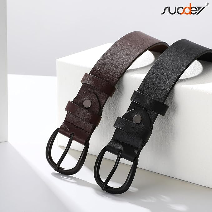SUOSDEY Womens Casual Leather Belt for Jeans Dress Pants,Fashion Ladies Waist Belt