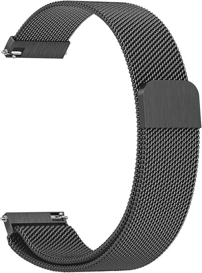 Vanjua 18mm 19mm 20mm 22mm Watch Band Quick Release Replacement Wristbands, Stainless Steel Metal Mesh Loop Adjustable Magnetic Replacement Straps Bands for Men Women