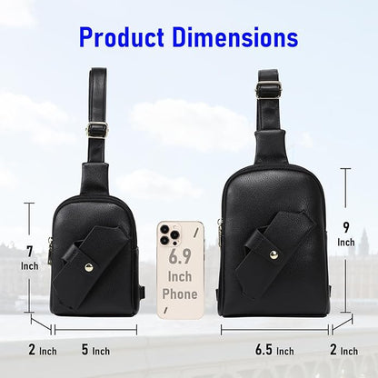 INICAT Small Sling Bag for Women Everyday & Travel Crossbody Bags Lightweight Cross Body Purses Vegan Leather