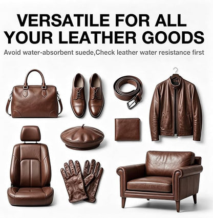 Dark Brown Leather Repair Kit, Leather Recoloring Balm – Restore & Repair Faded Leather on Couches, Car Seats, Shoes & Furniture | Leather Color Restorer & Conditioner | Easy DIY Application
