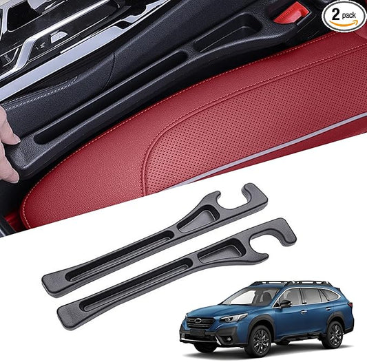 2Pcs Car Seat Gap Filler Organizer for Outback, Car Seat Gap Filler with Storage Slot, No Drop Seat Guard for Phones, Keys & Cards, Fill The Gap Between Seat & Console