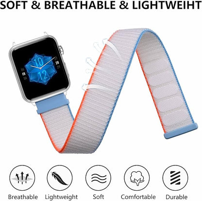 ANNEFIT Nylon Sport Loop Watch Bands, 2 Packs Quick Release Adjustable Strap 16mm 18mm 19mm 20mm 21mm 22mm 24mm