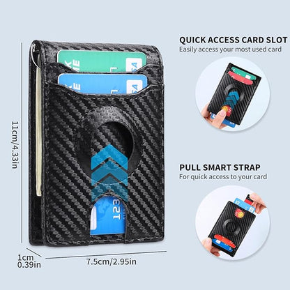 Wallets for Men Slim Leather Money Clip Mens - RFID Blocking Front Pocket Bifold Wallet Credit Card Holde