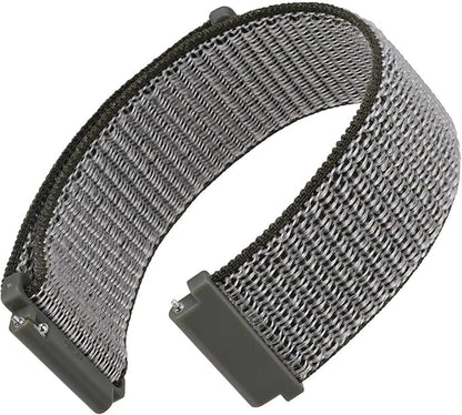 WOCCI 22mm Adjustable Nylon Watch Band, Quick Release Sport Loop Strap (Grey)