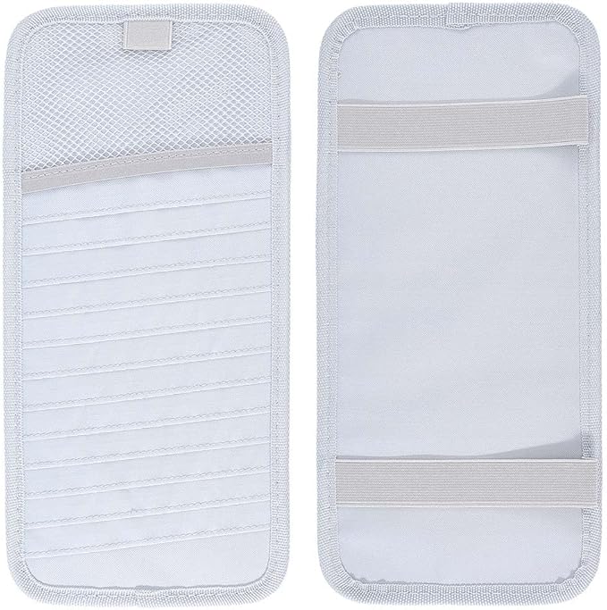 CREATCABIN Gray Sun Visor CD Case Holder for Car Vehicle Visor Storage Organizer with 12 DVD Storage Sleeves 1 Mesh Pocket 1 Pen Holder and Elastic Strap Multi-Function Sun Organizer 12.6x6Inch