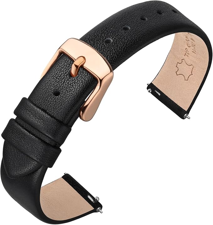 ANNEFIT Watch Bands for Men Women, Top Grain Leather Watch Strap with Quick Release, Band Width 12mm 13mm 14mm 16mm 18mm 20mm 22mm