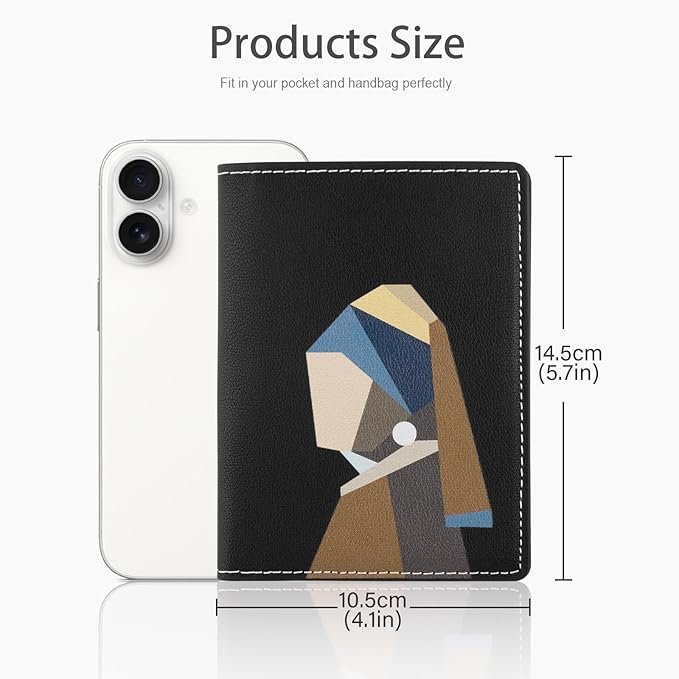 Lychii RFID-blocking Passport Holder Cover, Slim PU Leather Passport Wallet for Travel, 5.7" x 4.1"