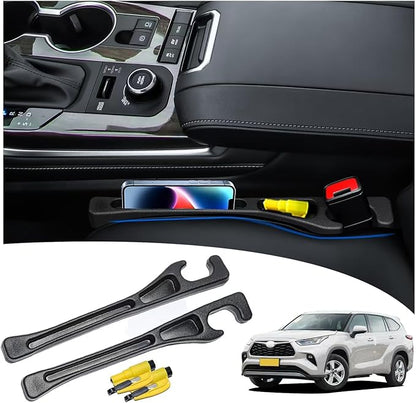 【Compatible with Toyota Highlander】 Seat Gap Filler,No Drop Seat Guard Compatible with Toyota Highlander.Drop Seat Guards for Cars(2Pcs),Emergency Keychain Car Escape Tool(2Pcs)