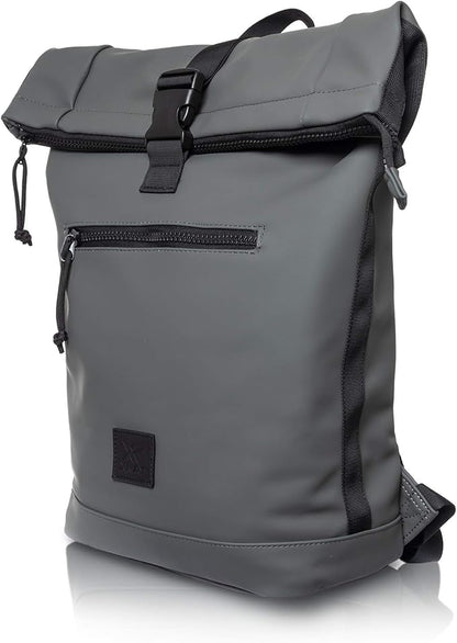 X RAY Expandable Roll Top Waterproof Trendy Backpack With Laptop Pocket (Slate)