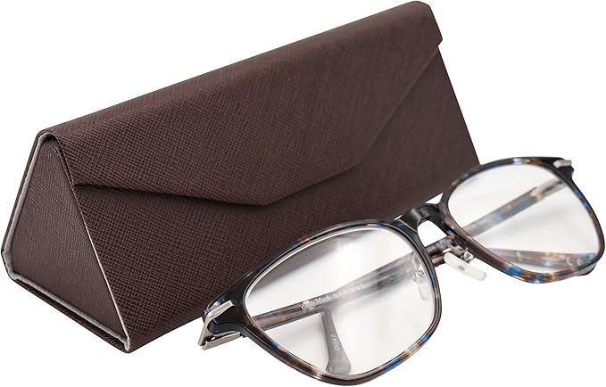 Real Sic Glasses Case for Men and Women - Magnetic Folding Hard Shell Sunglass Holder - Inspired by Solid Color